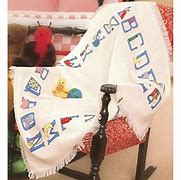 Charlescraft Baby Alphabet Afghan 45" x 41" 18 Count #AF-7311EA-6750